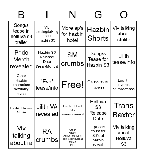Expo Bingo Card