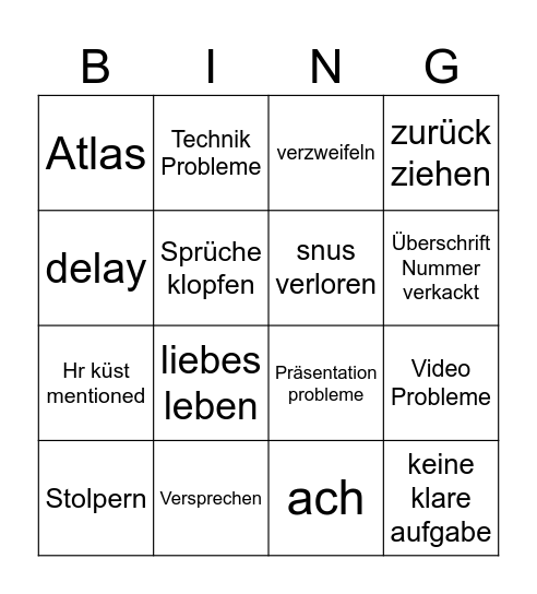Berschneider Bingo Card