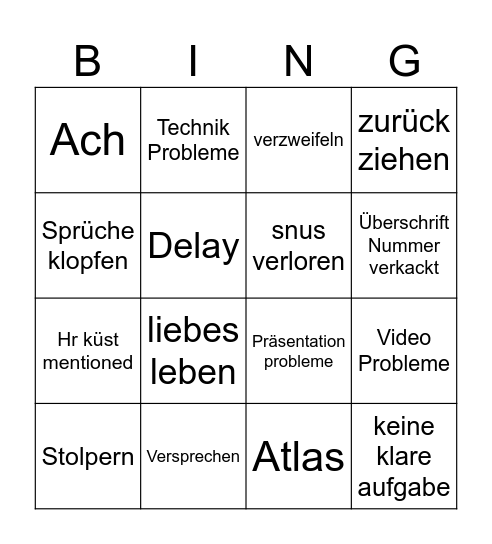 Berschneider Bingo Card