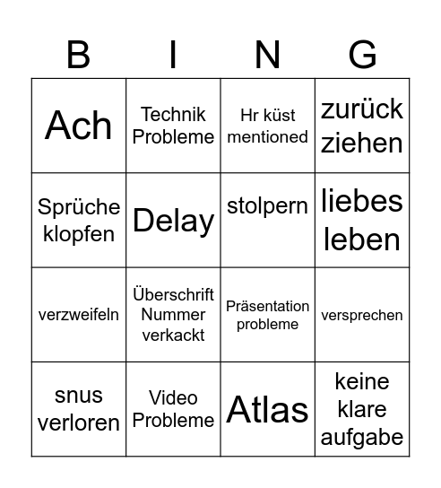 Berschneider Bingo Card
