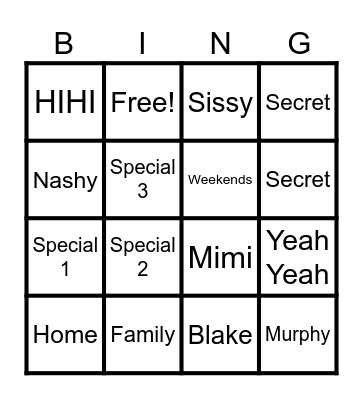 I don't know Bingo Card