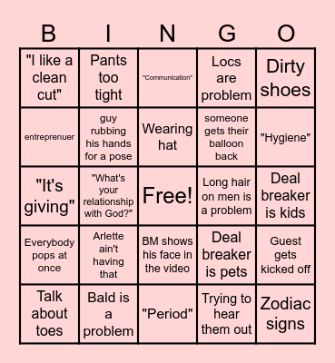 Pop the Balloon BINGO! Bingo Card