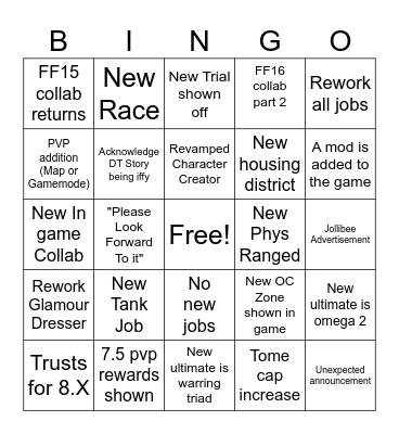 Ceez' Fanfest 2026 Bingo Card