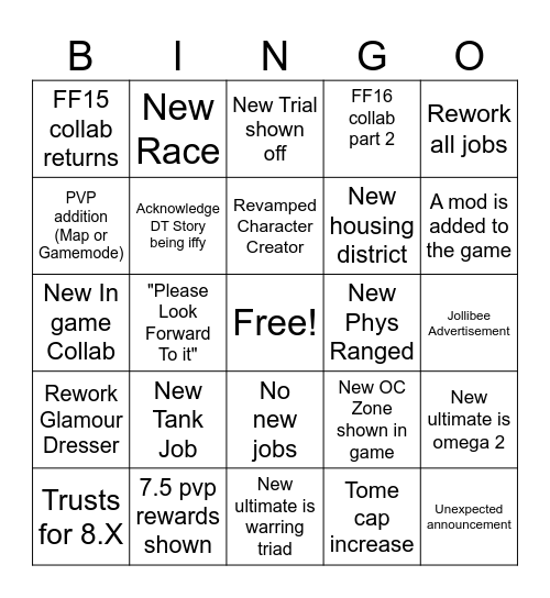 Ceez' Fanfest 2026 Bingo Card