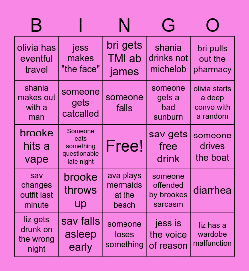 Bach Bingo Card