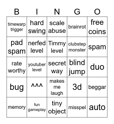 GD BINGO Card