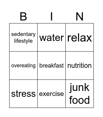 BINGO 3 Bingo Card