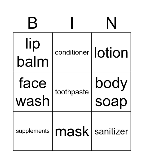 BINGO 8 Bingo Card