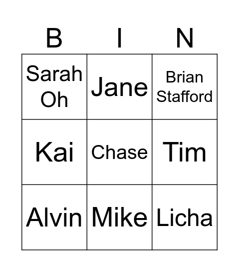 APAC PS Bingo!! Bingo Card