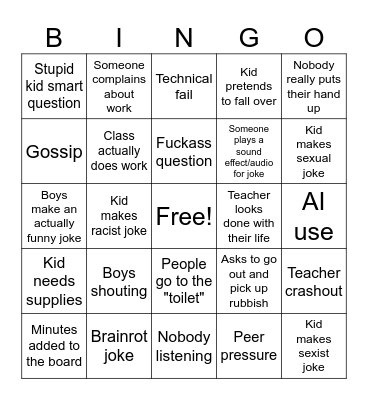 8sk bingo Card