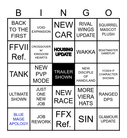 FANFEST KEYNOTE BINGO Card