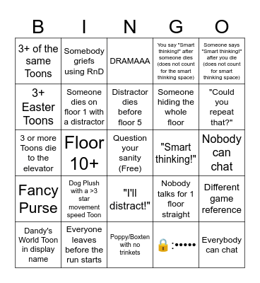 Matchmaking Runs 4-22-26 Bingo Card