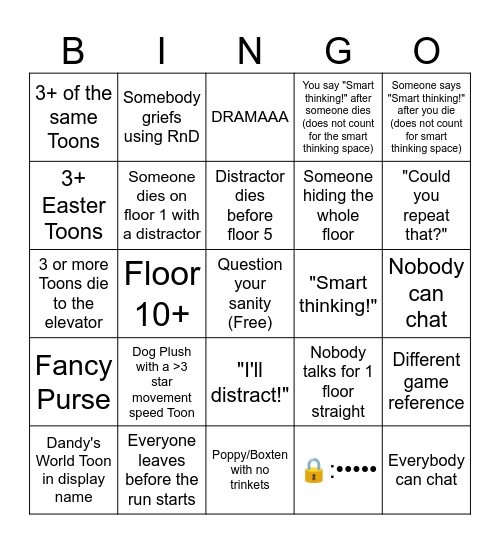 Matchmaking Runs 4-22-26 Bingo Card