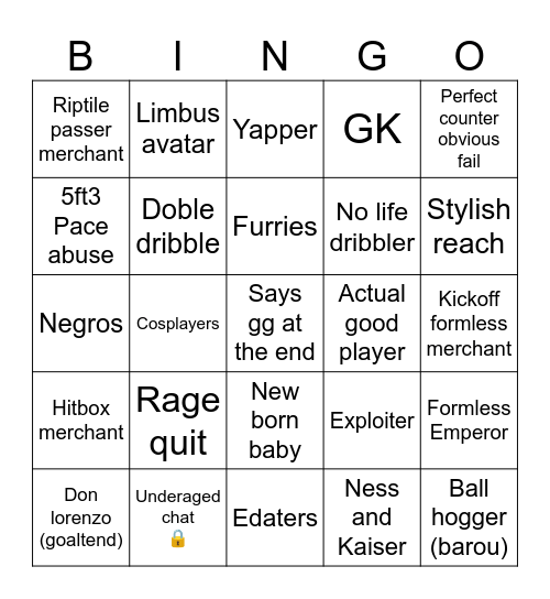 Locked 2 bingo!! Bingo Card