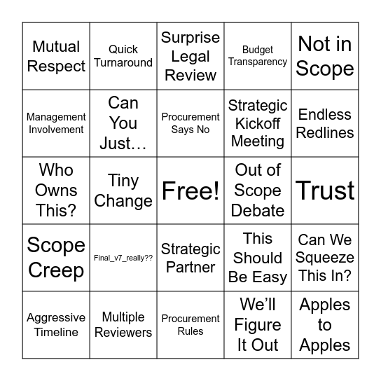 Finding the Right Rhythm Bingo Card