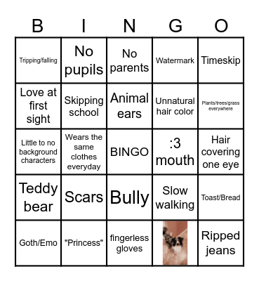 Gacha Life Bingo Card