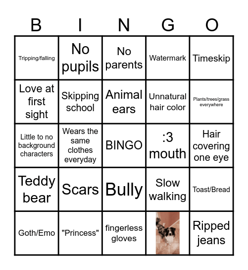 Gacha Life Bingo Card