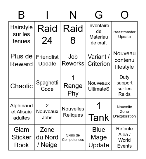 Keynote Bingo Card