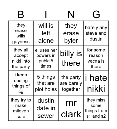 tales of 85 Bingo Card