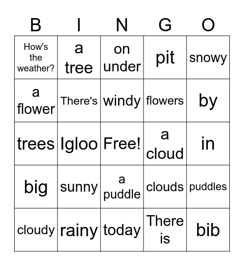 Unit 6 Bingo Card