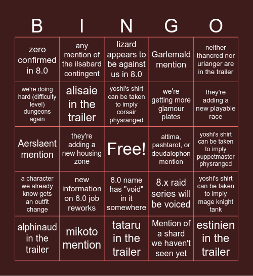 U.S. Fanfest Keynote 2026 Bingo Card