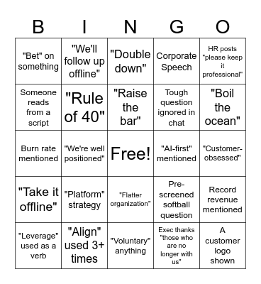 Visma All-Hands Bingo Card