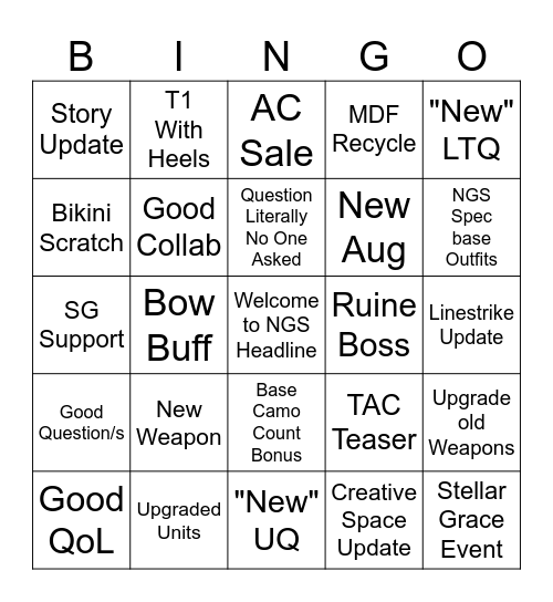 4/24/26 NGS Headline Bingo Card