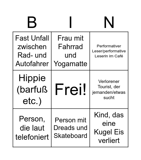Leute-Bingo Card