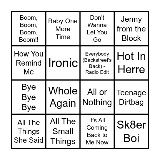 SARAHS RETRO BIRTHDAY BINGO Card