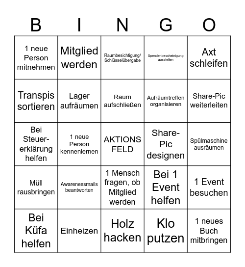 LADEN BINGO Card