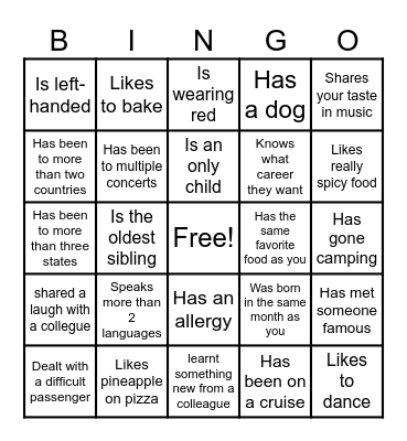Icebreaker Bingo: Find Someone Who Bingo Card