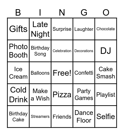 Ranbeer's Birthday Bingo Card
