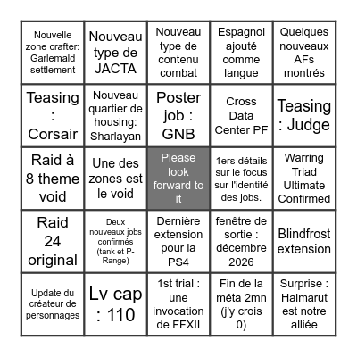 Fanfest US - Conference 8.0 Bingo Card