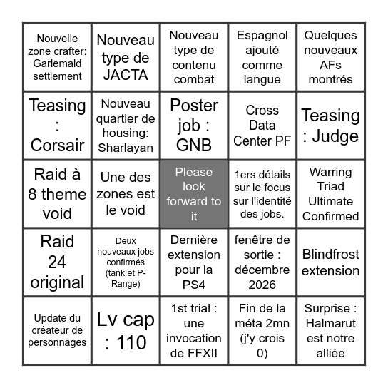Fanfest US - Conference 8.0 Bingo Card