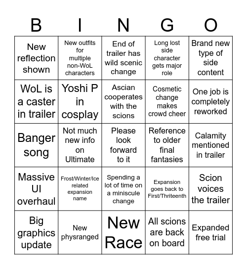 Fanfest NA 2026 Bingo Card