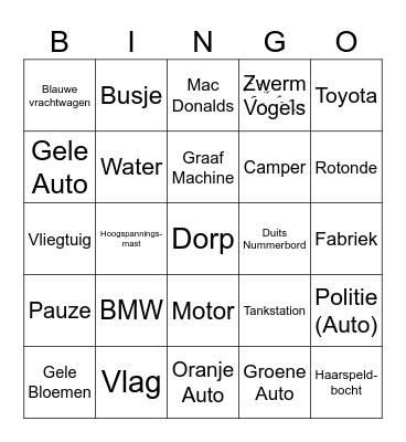 AutoBingo Card