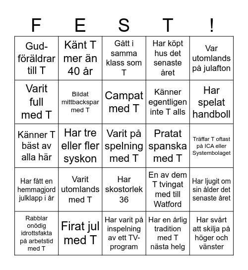 Mingelbingo Card