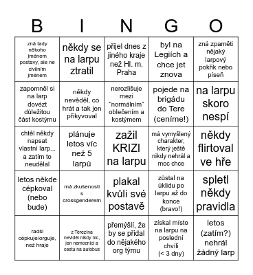 ROLLING PARTY Bingo Card