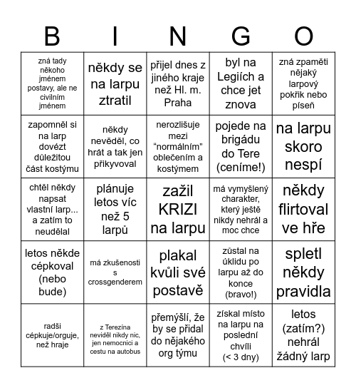 ROLLING PARTY Bingo Card