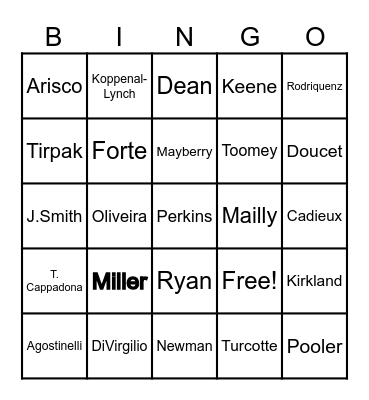 Wild Card Wednesday! Bingo Card