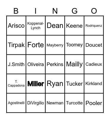 Wild Card Wednesday! Bingo Card