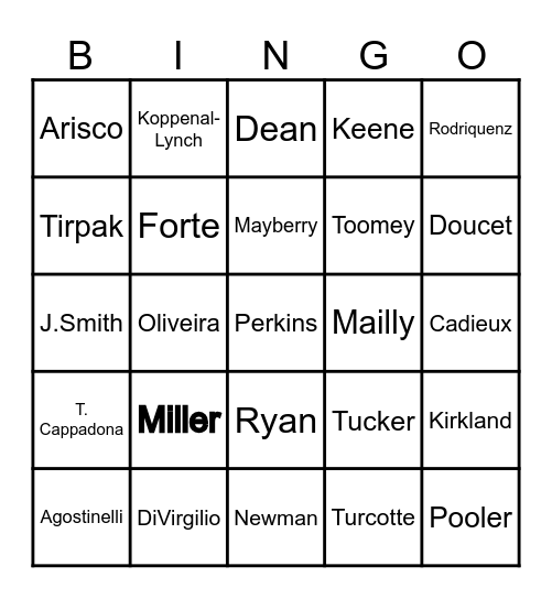 Wild Card Wednesday! Bingo Card