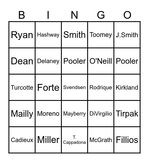 Wild Card Wednesday! Bingo Card