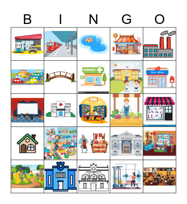 Places in the Town Bingo Card