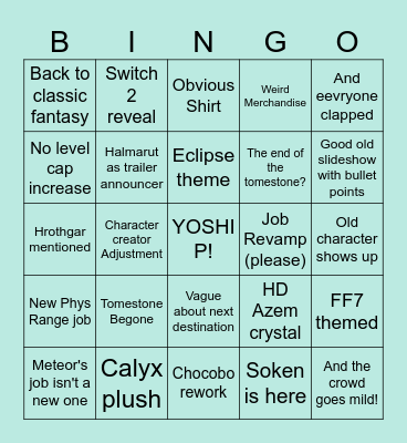 Keynote 8.0 Bingo Card