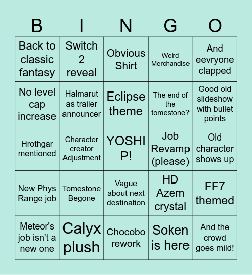 Keynote 8.0 Bingo Card