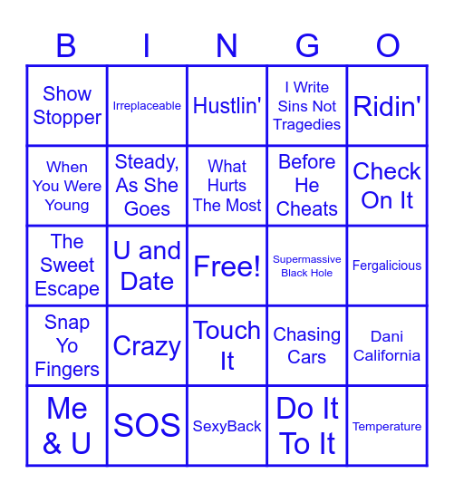 Class of '06! 20th High School Reunion Bingo Card