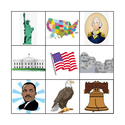American Symbols Bingo Card