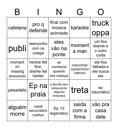 dorama bingo Card