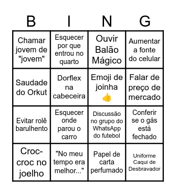 40tão do Cleiton Bingo Card